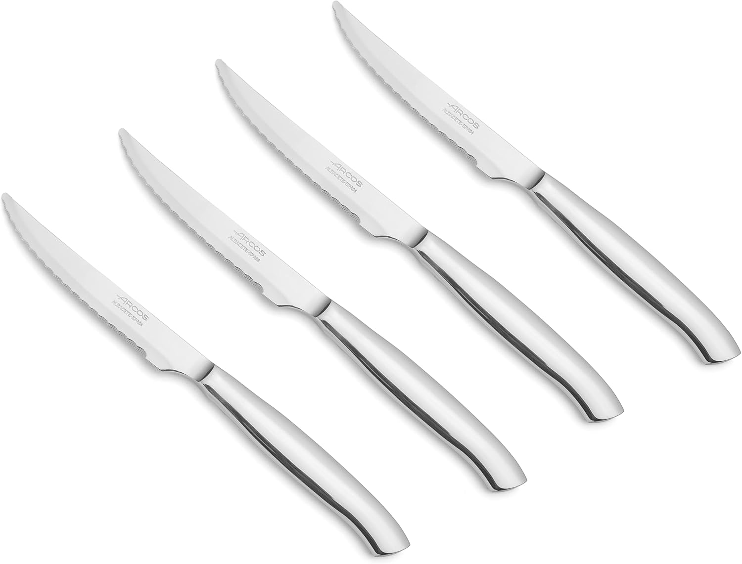 Arcos Serie Mesa Juego de 4 Cuchillos de Carne Monobloque de Acero Inoxidable