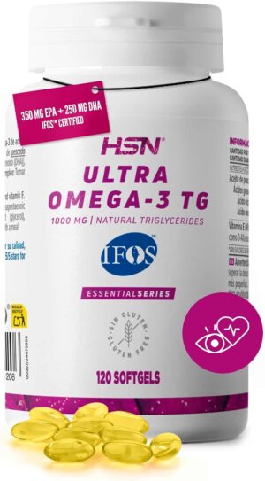 HSN Ultra Omega-3 TG 1000 mg IFOS, 120 perlas
