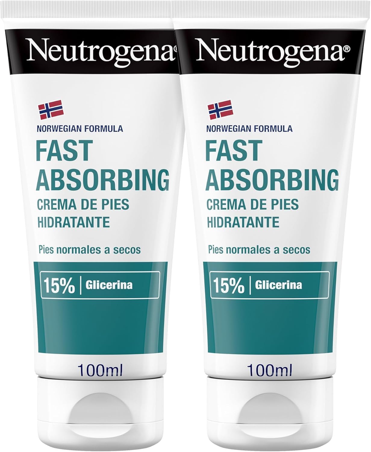 Neutrogena Fórmula Noruega Crema de Pies Absorción Inmediata, 100 ml, pack de 2