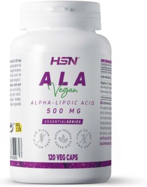 HSN Ácido Alfa Lipoico ALA 500 mg, 120 cápsulas vegetales