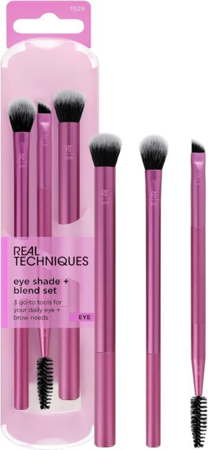 Real Techniques Eye Shade and Blend, trío de brochas para sombras de ojos y eyeliner