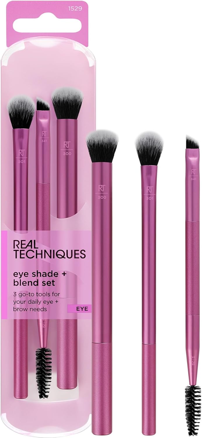 Real Techniques Eye Shade and Blend, trío de brochas para sombras de ojos y eyeliner