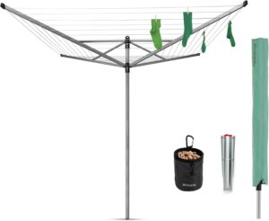 Brabantia Lift-O-Matic Tendedero de paraguas con accesorios, 50 m