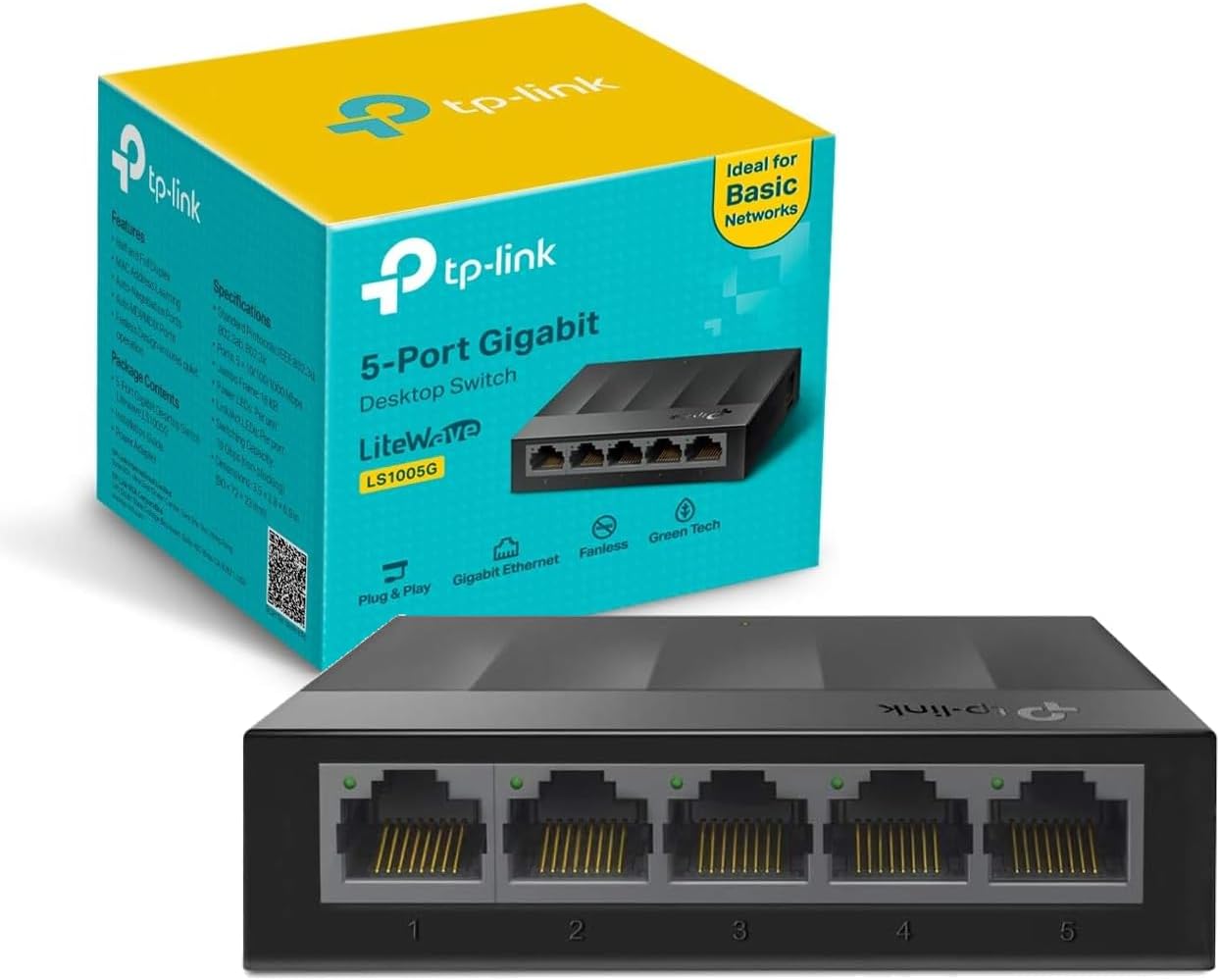 TP-Link LS1005G Switch Gigabit de 5 puertos Plug & Play