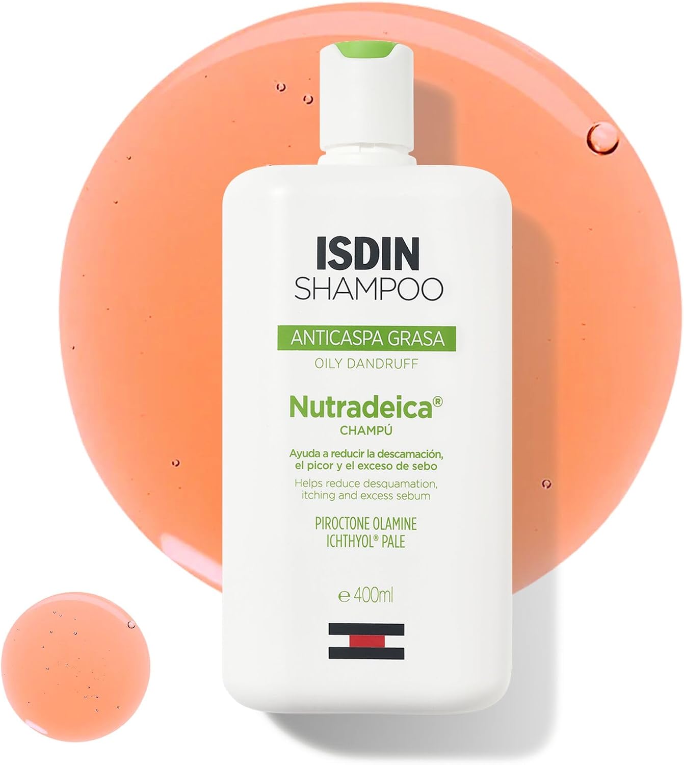 ISDIN Nutradeica champú para caspa grasa, 400 ml
