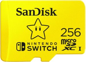 SanDisk Tarjeta microSDXC 256 GB para Nintendo Switch, Super Mario Superstar