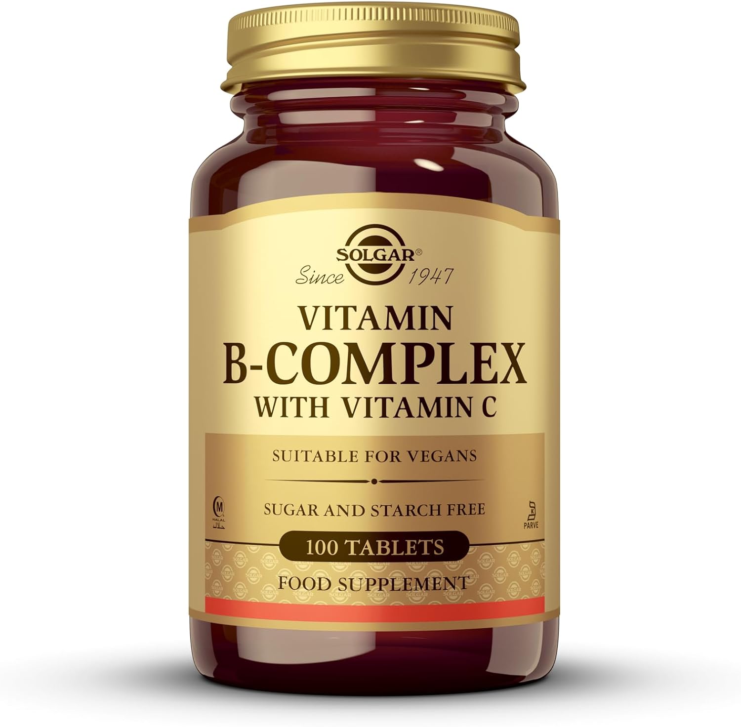 Solgar B-Complex con Vitamina C, 100 comprimidos