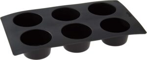 Lékué Molde Repostería Muffins de Silicona Platino, 6 Cavidades, Negro