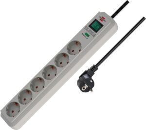 Brennenstuhl Eco-Line Regleta de 6 Tomas con Protección contra Sobretensiones