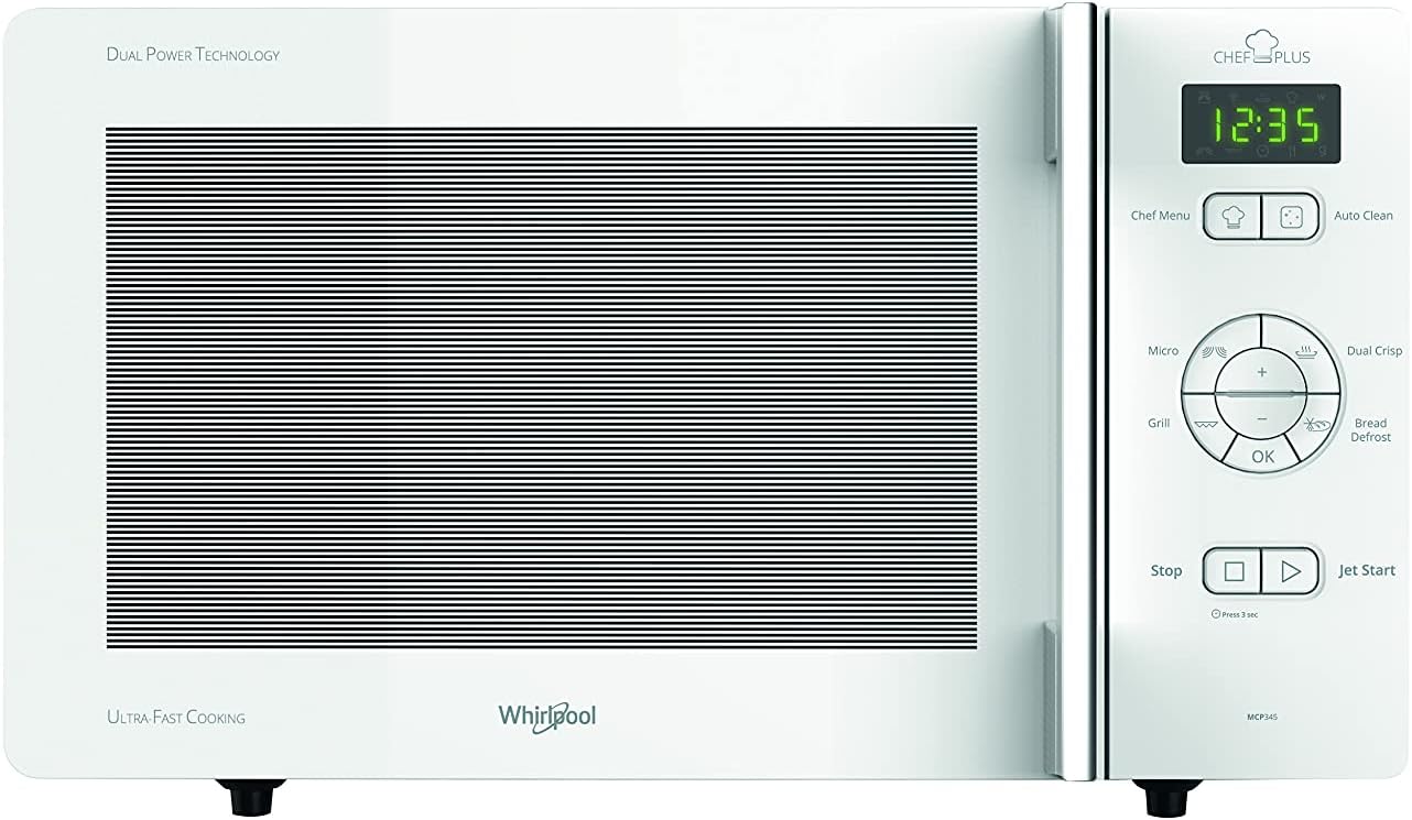 Whirlpool MCP345WH Microondas con Grill 25 L, Blanco