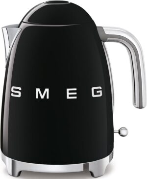 SMEG KLF03BLEU hervidor eléctrico de 1,7 litros y 2400 W, negro