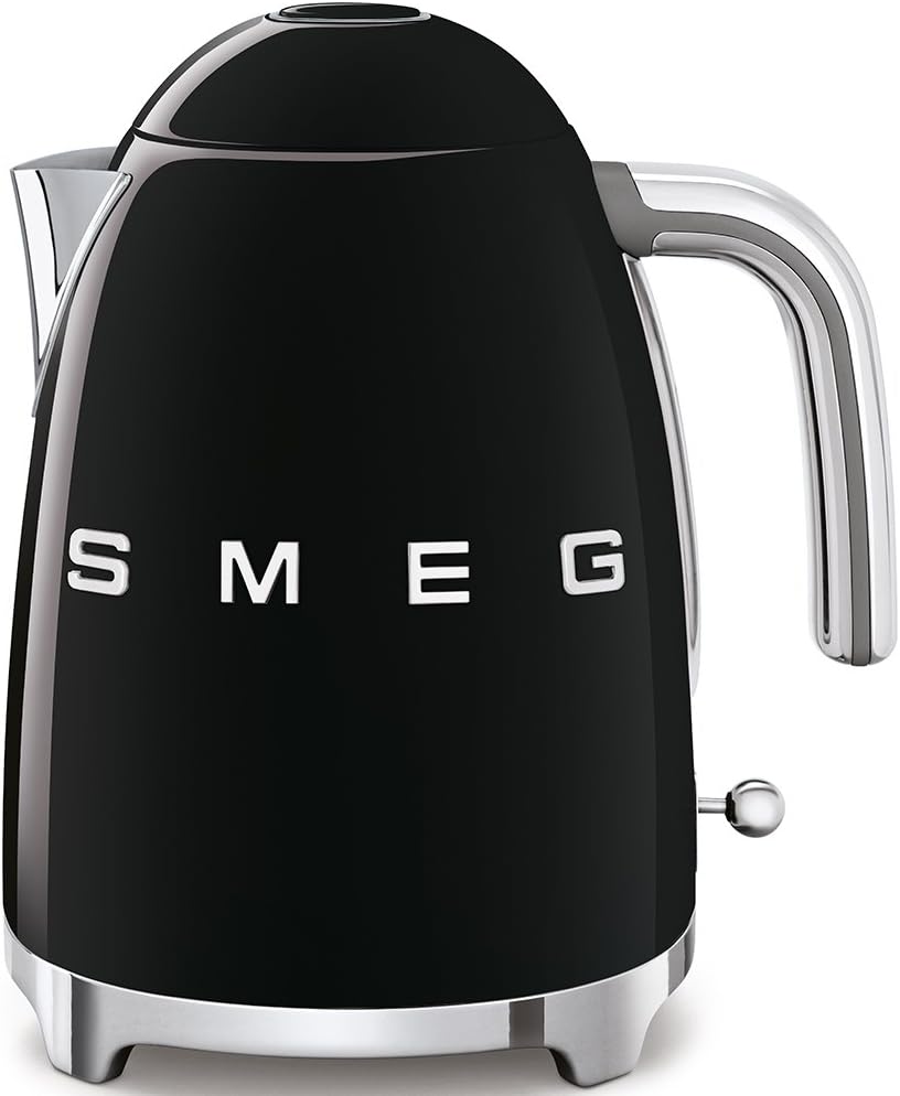 SMEG KLF03BLEU hervidor eléctrico de 1,7 litros y 2400 W, negro