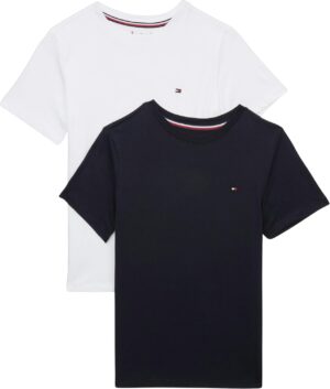 Tommy Hilfiger Pack de 2 Camisetas para Niños Cuello Redondo
