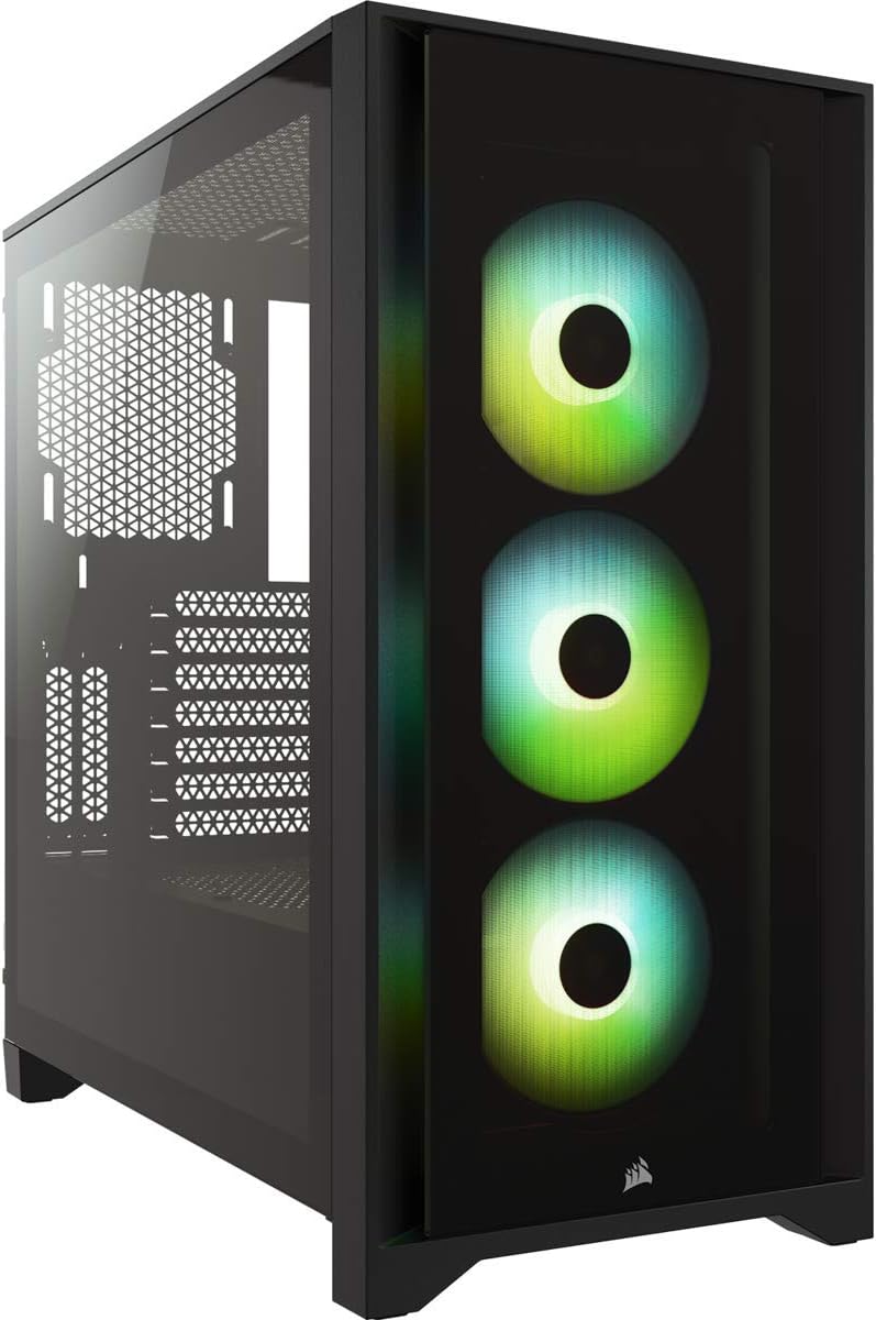 Corsair 4000X RGB Caja de PC con Cristal Templado, negra