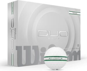 Wilson Duo Soft TRK360 Bolas de Golf, verde y plateado