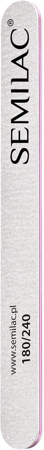 Semilac Lima Recta 180/240 Grano Dual para Manicura