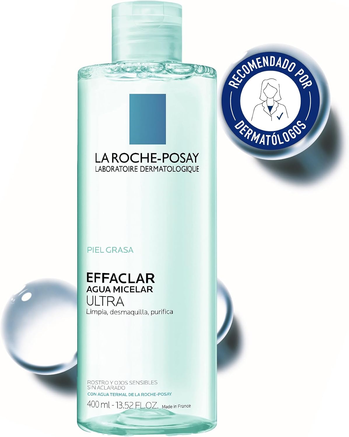 La Roche-Posay Effaclar Agua Micelar Ultra 400 ml, piel mixta a grasa