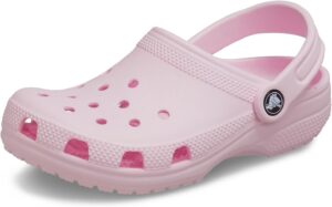 Crocs Classic Zueco para niños pequeños, rosa leche
