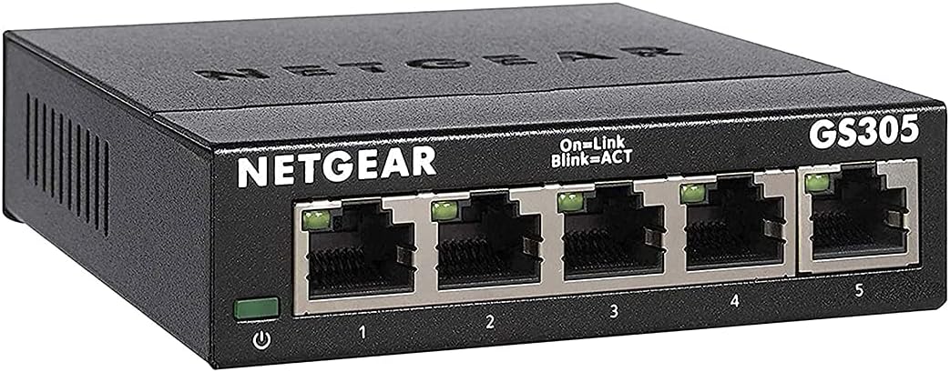 NETGEAR Switch Ethernet 5 Puertos Gigabit No Gestionable GS305
