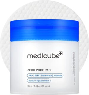 medicube Toner Pads Zero Pore Pad 2.0 Discos Tónicos con AHA y BHA, 70 unidades