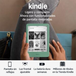 Amazon Kindle 16 GB (modelo de 2024), lector de libros con pantalla de 6 pulgadas y luz frontal