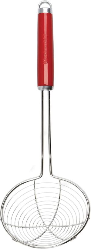 KitchenAid Espumadera Colador de Araña de Acero Inoxidable, rojo