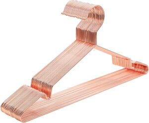 SONGMICS 20 perchas metálicas para ropa, oro rosa, 42 cm