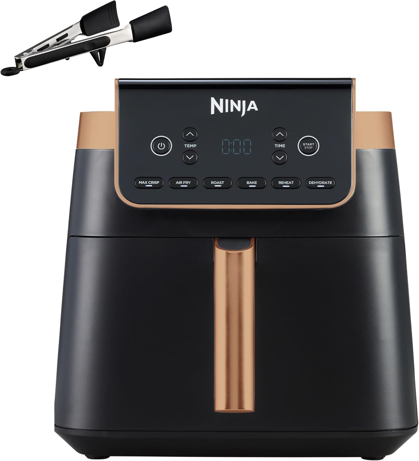 Ninja MAX PRO freidora de aire de 6,2 L con cajón individual, negro y cobre