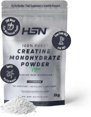 HSN Creatina Monohidrato en Polvo 200 mesh, sin sabor, 1 kg