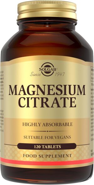 Solgar Citrato de Magnesio 200 mg, 120 comprimidos
