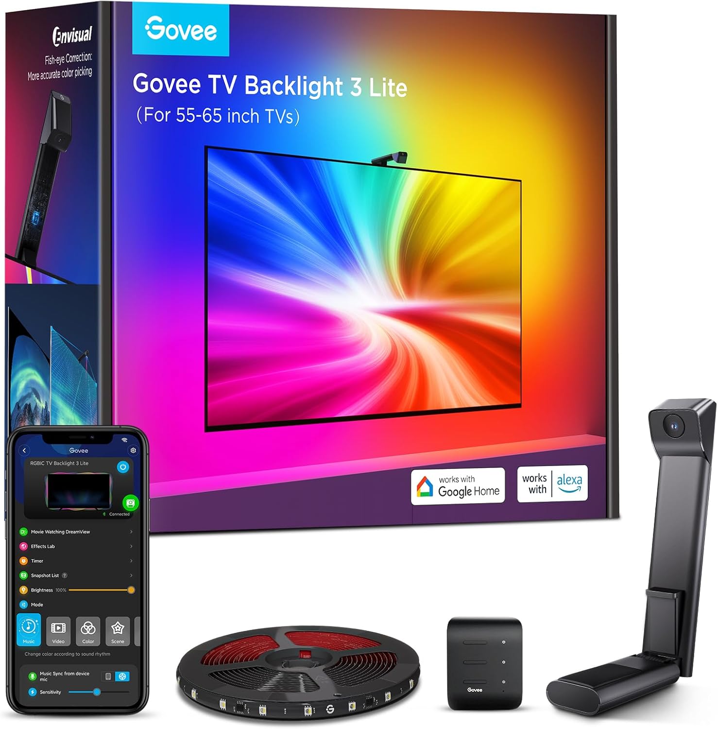 Govee TV Backlight 3 Lite para TVs de 55-65 Pulgadas, 3,6 m