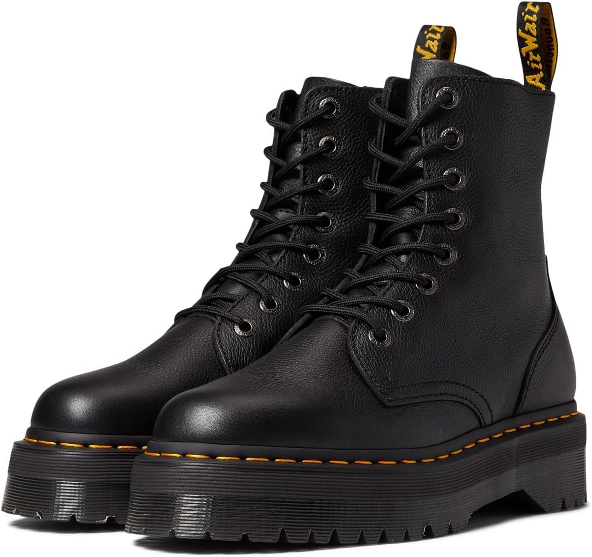 Dr. Martens Jadon III botas con plataforma de cuero, negro