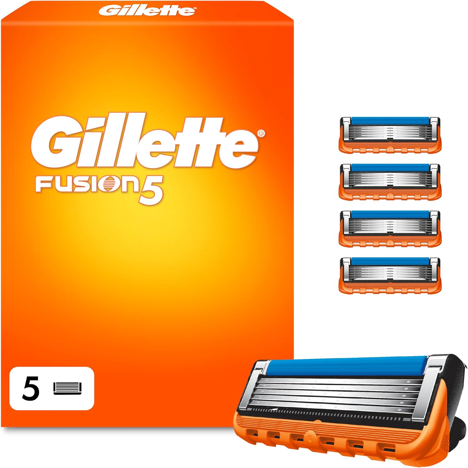 Gillette Fusion5 cuchillas de afeitar hombre, 5 recambios