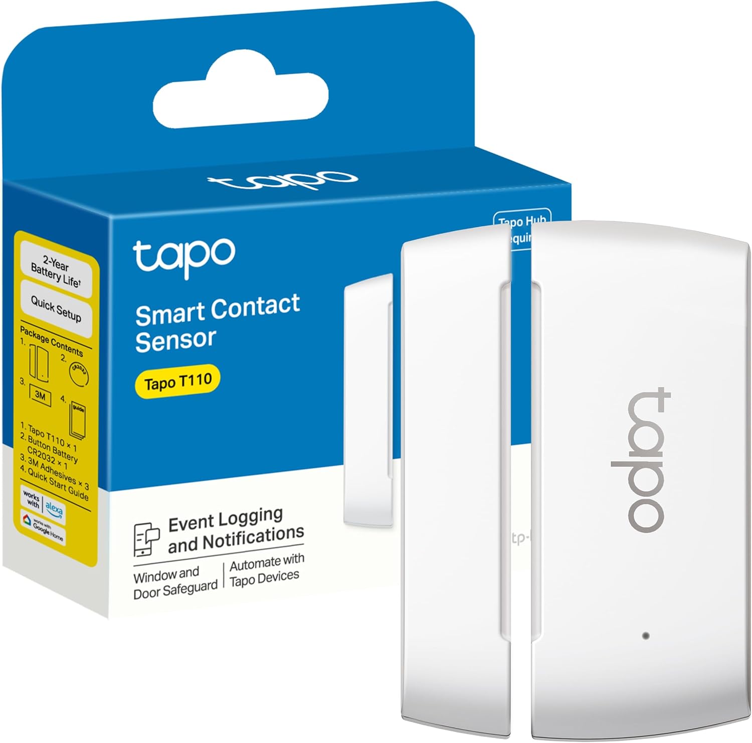 Tapo T110 Sensor Inteligente de Contacto para Puertas y Ventanas