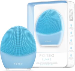 FOREO LUNA 3 Cepillo de Limpieza Facial de Silicona, Piel Mixta