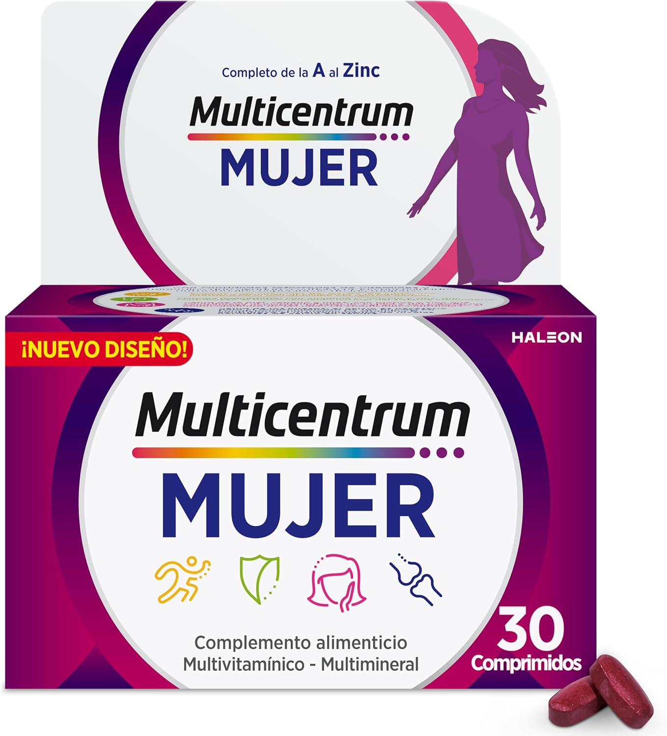 Multicentrum Mujer multivitamínico, 30 comprimidos