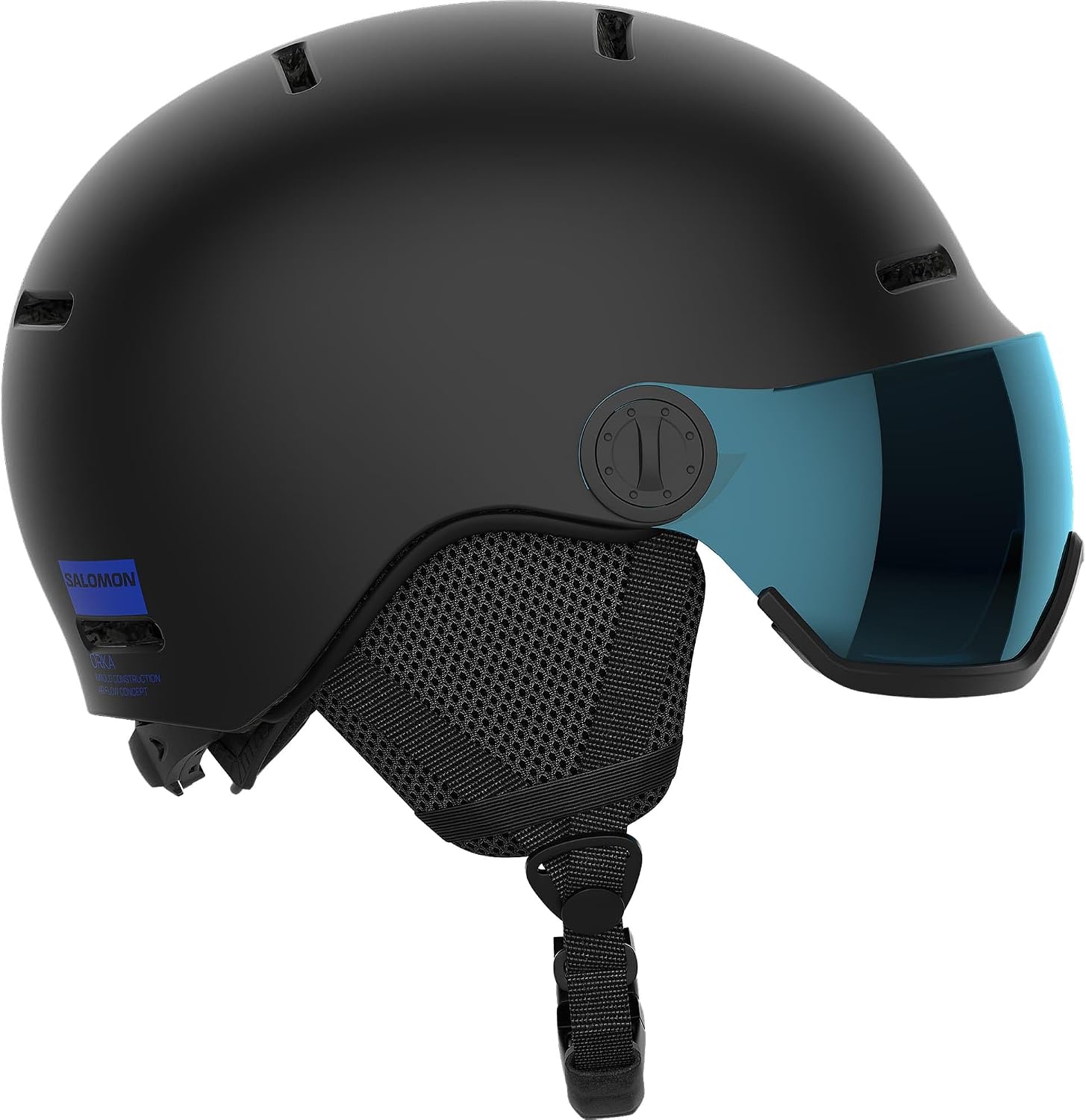 Salomon Orka Visor Casco de Esquí para Niños, negro