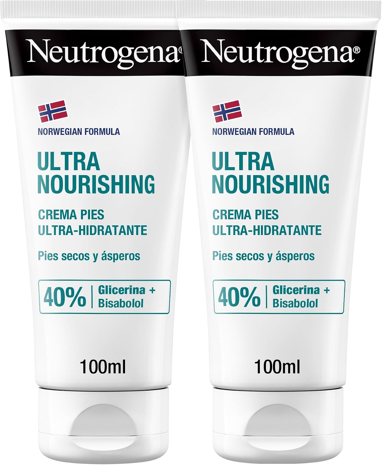 Neutrogena Fórmula Noruega Crema de Pies Ultra Hidratante, 100 ml, pack de 2