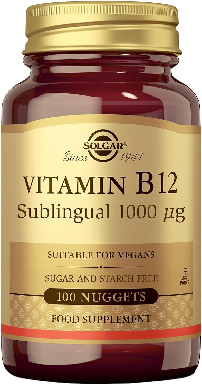 Solgar Vitamina B12 1000 µg, 100 comprimidos sublinguales masticables