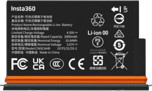 Insta360 Batería X5 de 2800 mAh, Ultra Negra