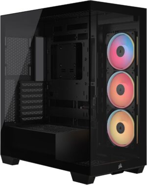 Corsair 3500X LX-R RGB iCUE Link Caja de PC semitorre con panel de cristal
