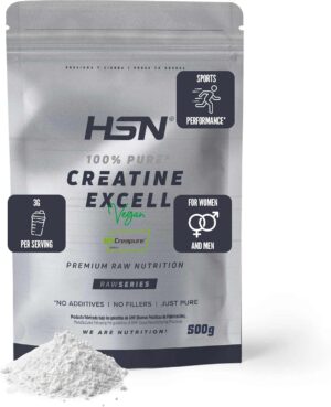 HSN Creatina Excell Creapure en Polvo, sin sabor, 500 g