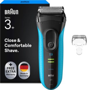 Braun Series 3 ProSkin 3040s Afeitadora Eléctrica Hombre, negro y azul