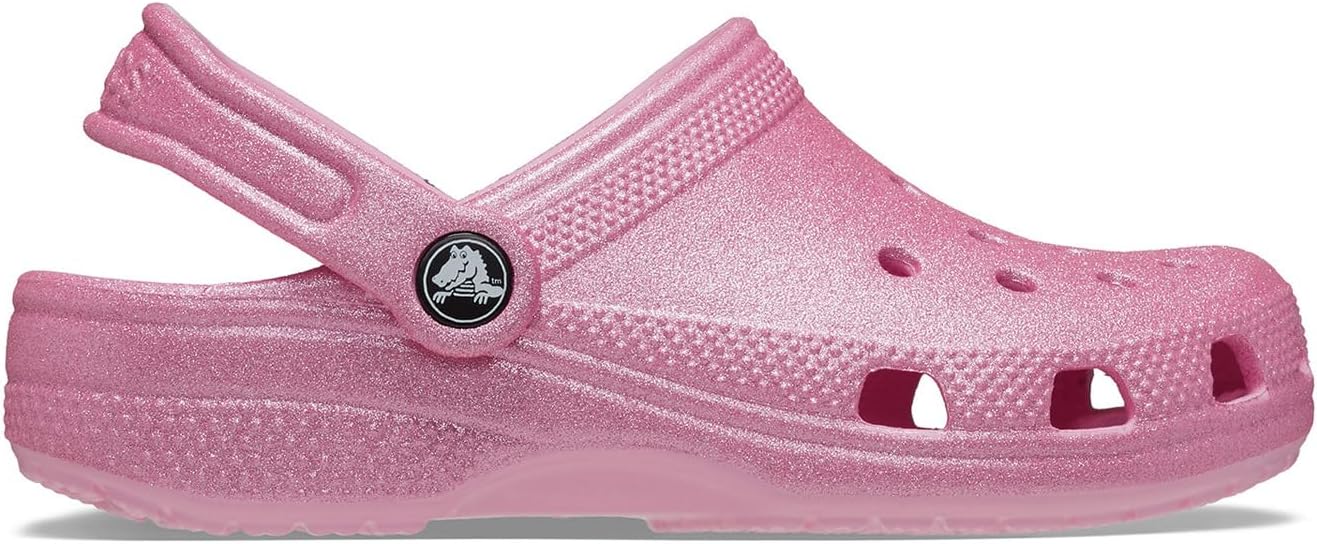 Crocs Classic Glitter Zuecos Niños, tweed rosa