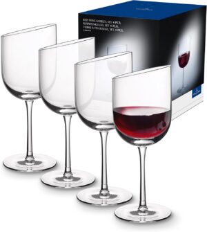 Villeroy & Boch NewMoon Copas de Vino Tinto, juego de 4