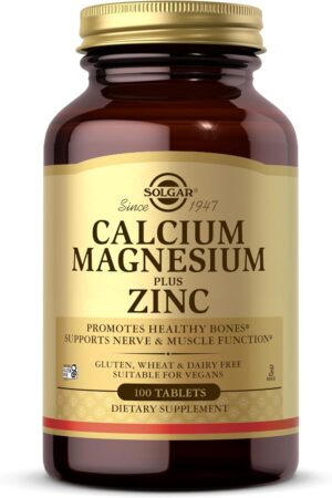 Solgar Calcio y Magnesio con Zinc, 100 comprimidos vegetales