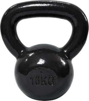 Amazon Basics Pesa rusa de hierro fundido 16 kg, negro