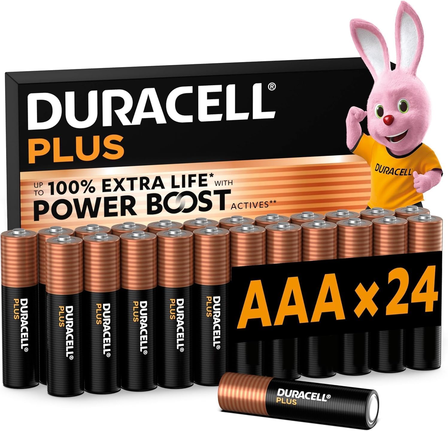 Duracell Plus AAA Pilas Alcalinas, pack de 24