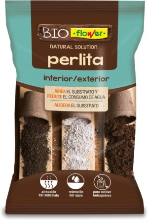 Flower Perlita 5 L para jardinería, drenaje y aireación en macetas