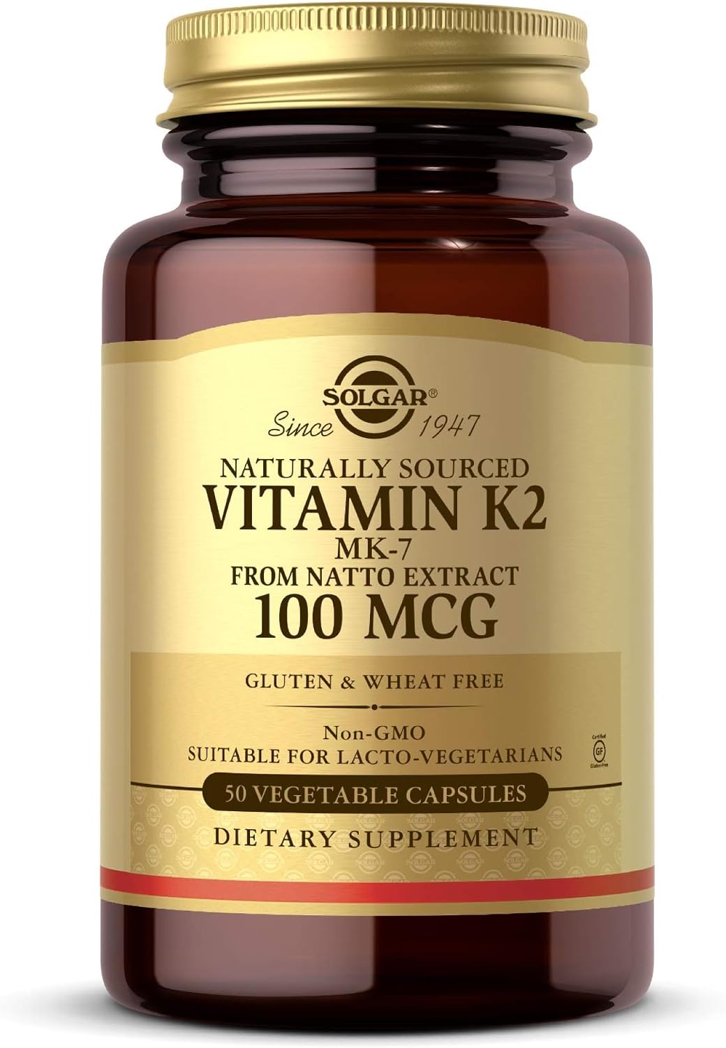 Solgar Vitamina K2 100 μg, vitamina K2 natural de extracto de natto